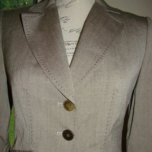 Tailored Women's Pantsuit Jacket in Taupe